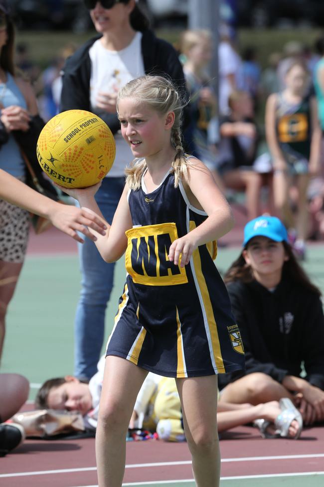 The Netball Qld Primary Schools Cup grand finals are being held at the Hinterland District Netball Association at Mudgeeraba. Picture: Mike Batterham.