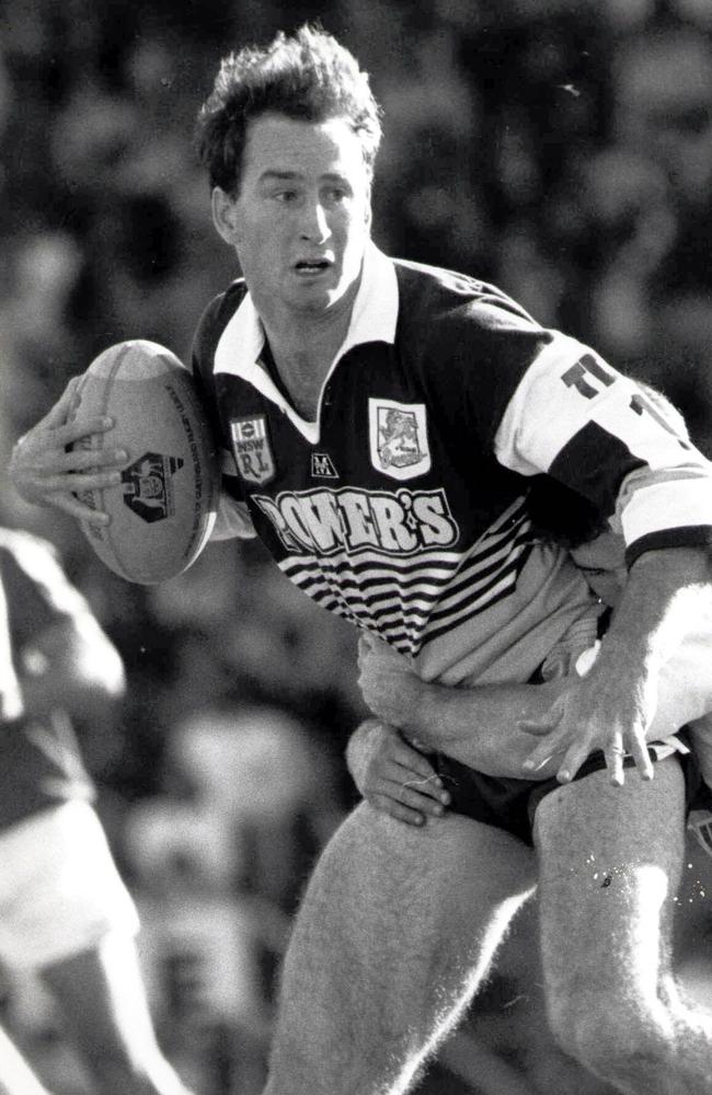 Paul Hauff in action for the Broncos in 1991.