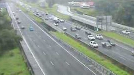 Traffic congestion builds on the Bruce Hwy as the Easter long weekend comes to an end. Picture: RACQ