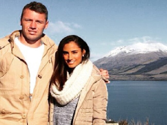 The former couple when they were on holidays together.