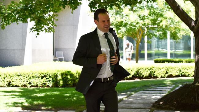 Senator Matt Canavan in a hurry in Canberra this week.