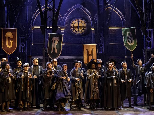 The cast of Harry Potter and the Cursed Child performing in London. Picture: AAP