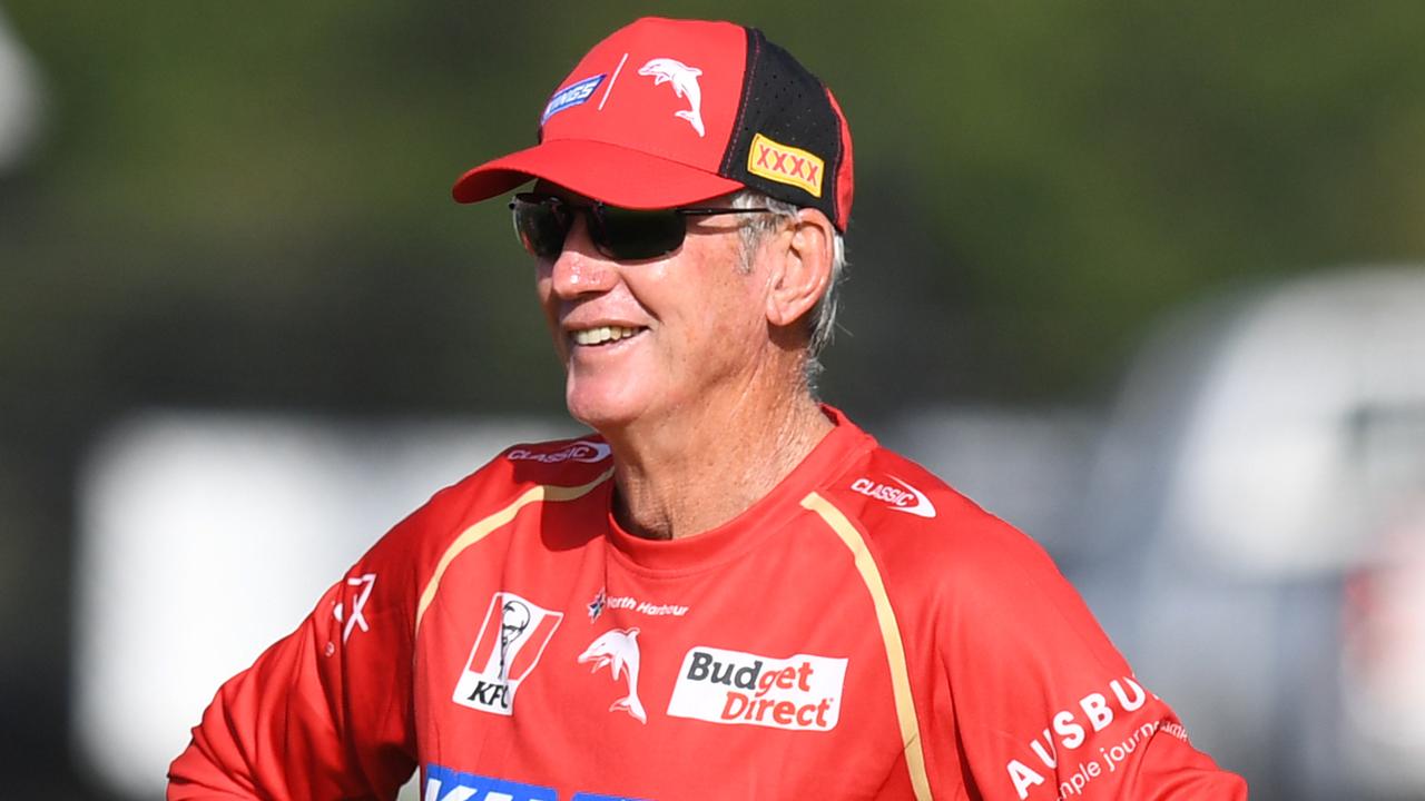 Wayne Bennett at Dolphins training. Picture: NRL Imagery