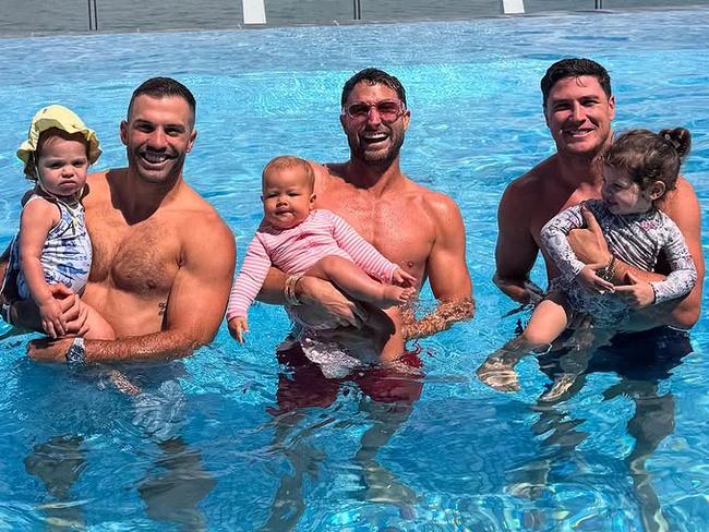 James Tedesco, Paul Fisher and Mitchell Moses. Pic: Instagram