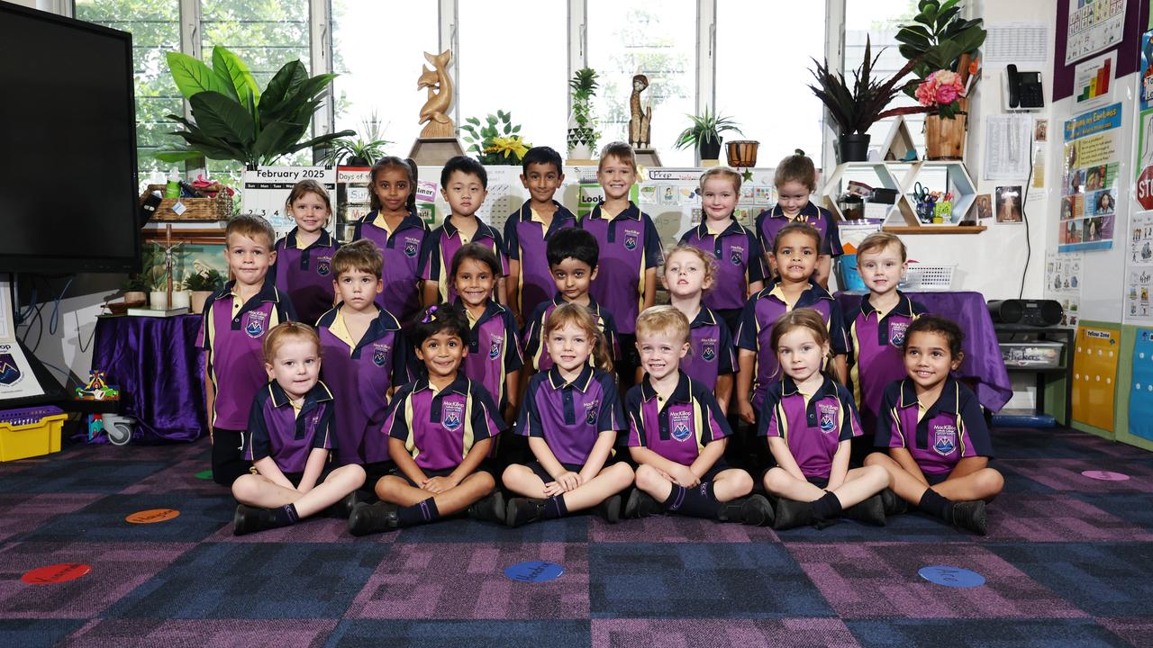 My First Year 2025 - Mackillop Catholic College prep class M. From back row: Amelia, Kiannah, Hayson, Sukhjot, Flynn, Aubree, Evelyn, Hendrix, Mason, Zion, Rishiv, Keeley, Nakaiya, Indi, Zoe, Hannah, Georgie, Ace, Ayla and Miracle. Picture: Brendan Radke