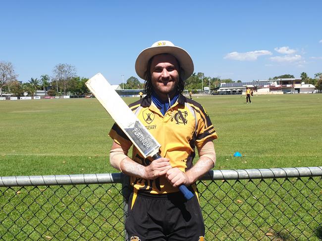 Nightcliff captain Jake Thorne has been a sensation with the bat in his first Darwin and Districts cricket season, scoring 539 runs for the Tigers. Picture: Grey Morris