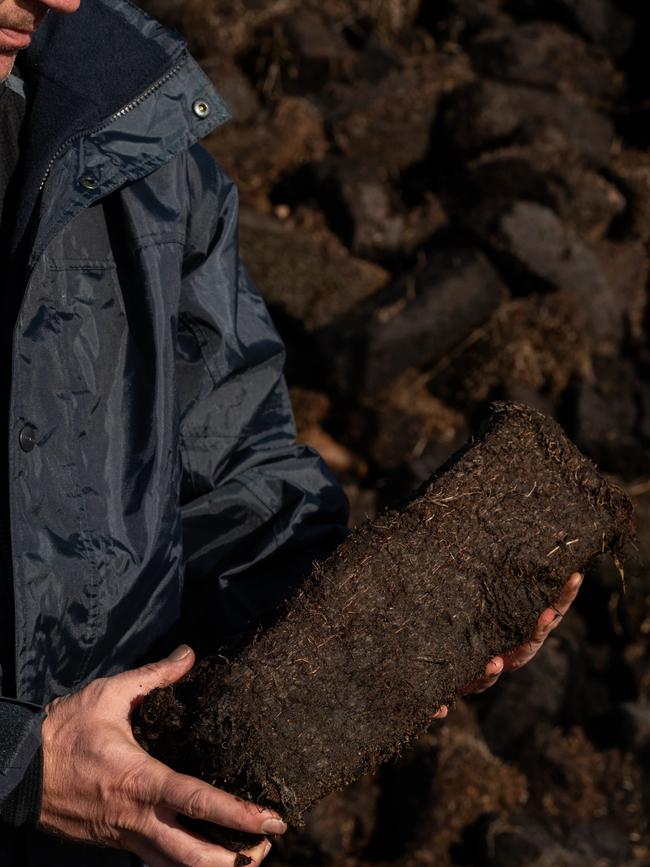 Peat – rotting lichen, seaweed, heather and sphagnum moss. Left alone for 1000 years, it would become coal. Picture: Ben Shakespeare