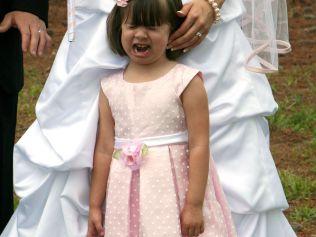 Bride has no fun after bringing kids to wedding