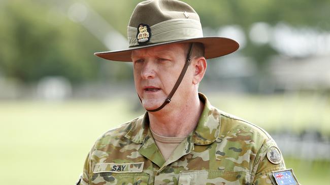 Colonel Michael Say, commander of the Task Group Taji. Picture: AAP