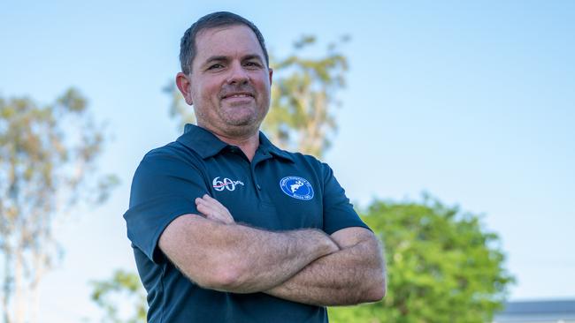 Stratford Dolphins U18 Coach Daniel Swift at Nick Brko Oval in Stratford. Picture: Emily Barker.