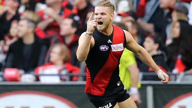 Michael Hurley celebrates a goal. Picture: Tim Carrafa