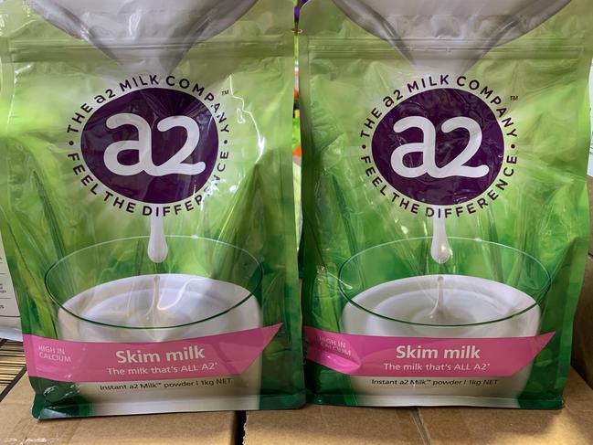 a2 skim milk powder. Picture: PETER HEMPHILL