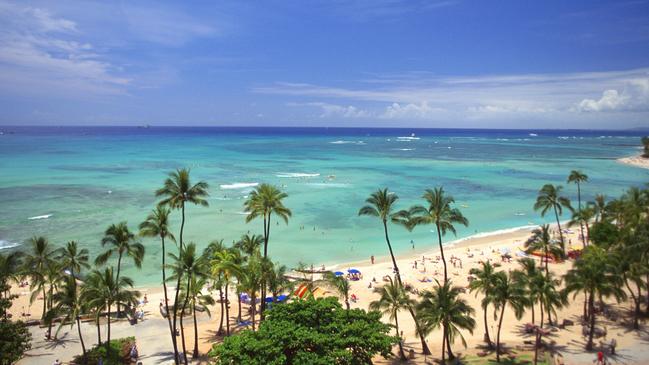 Waikiki Beach in the US state of Hawaii. Picture: Getty Images