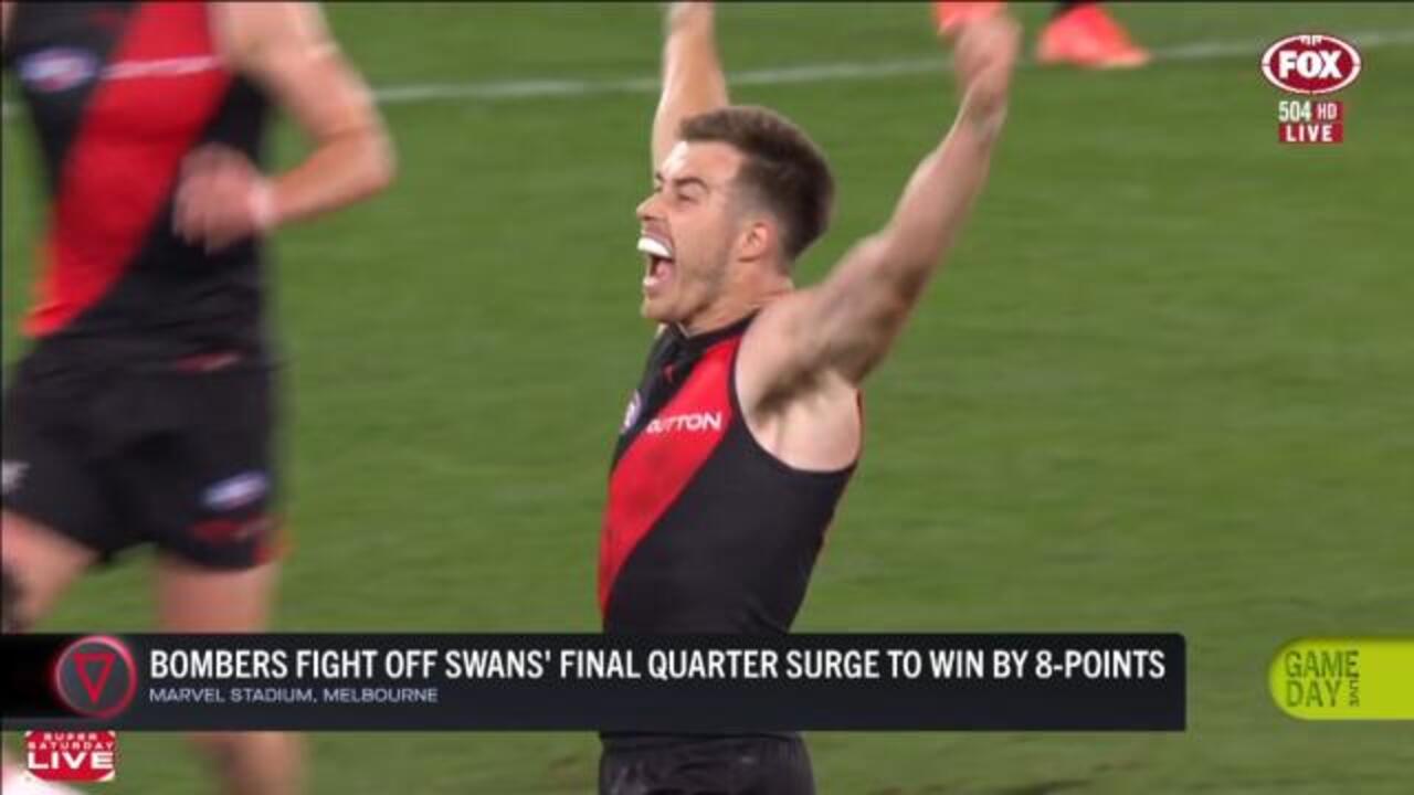 Bombers hold on to beat Swans