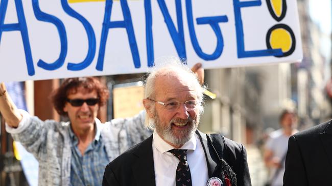 Julian Assange's father John Shipton in London. Picture: Getty Images