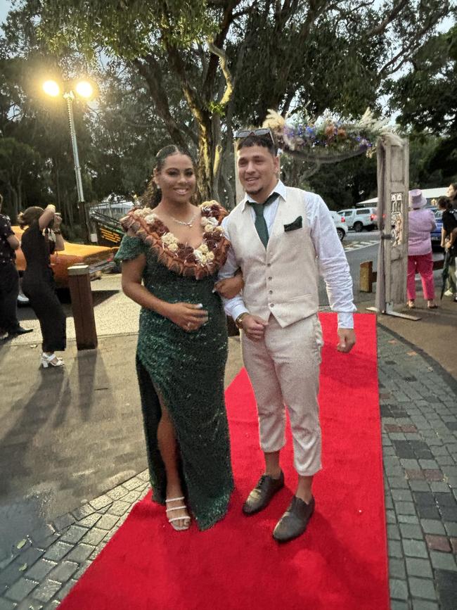 Students arrive at the Hervey Bay State High School formal.