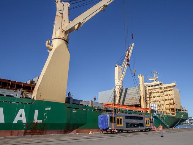 Supplied image from the Port of Newcastle. Train shipment.