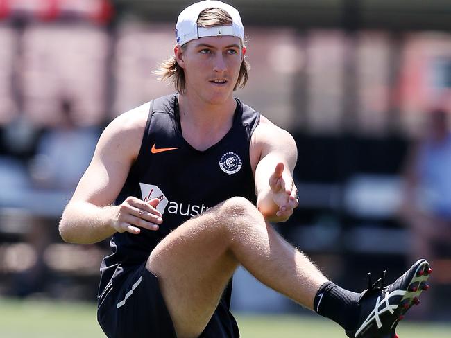 Carlton training at Princes Park today.  Will Setterfield  . Pic: Michael Klein