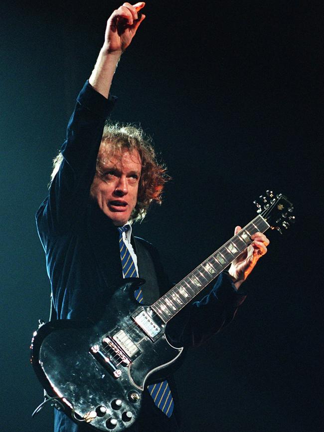 Musician Angus Young from band AC/DC.