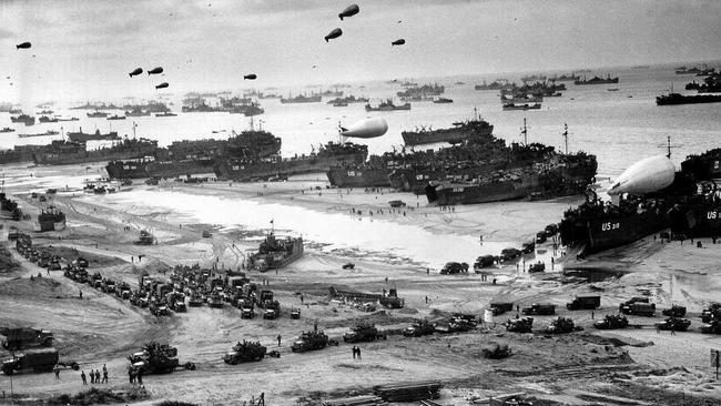 Allied forces pushed back against the German occupation of western Europe when they landed at Cherbourg on June 6 1944. Picture: contributed