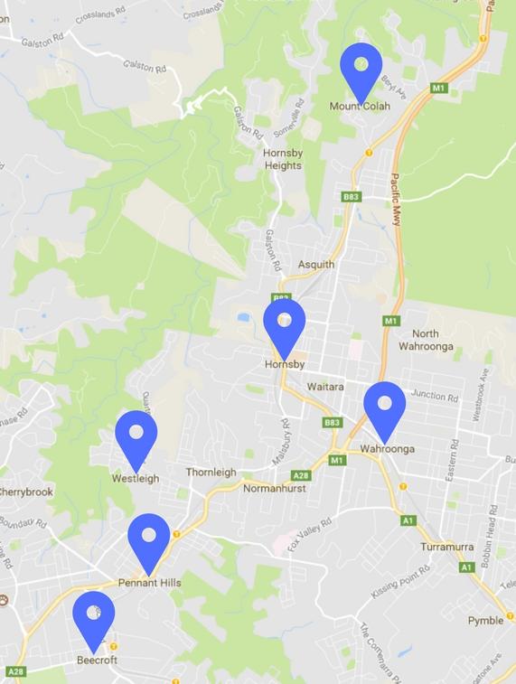 Suburbs with the most tree loss in one year.