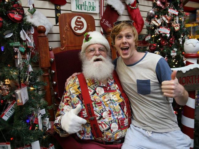 Hibbard at North Pole, where it’s Christmas all year round. Picture: Aussie Dreamlivers Alaska