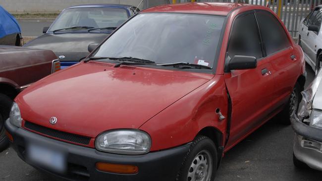 Missing woman Laura Haworth's car, a red Mazda 121. Picture: ACT Policing