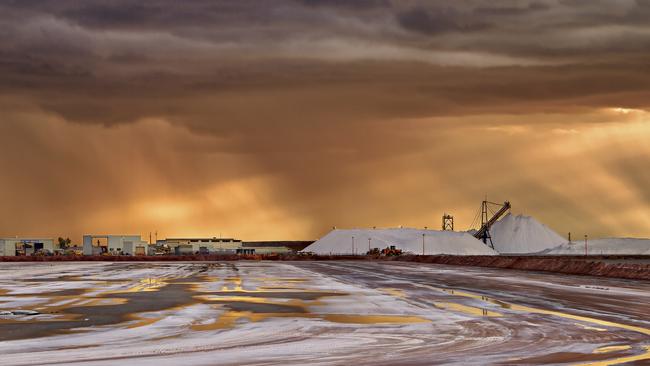 Dampier Salt operations at Port Hedland, Western Australia.