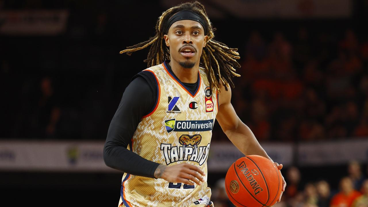 Taipans' Tahjere McCall in the NBL semi final match between the Cairns Taipans and the Sydney Kings, held at the Cairns Convention Centre. Photo: Brendan Radke