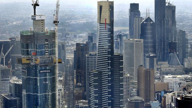 Southbank, with Eureka Tower in the middle, is one of the city’s most densely populated areas. Picture: David Caird