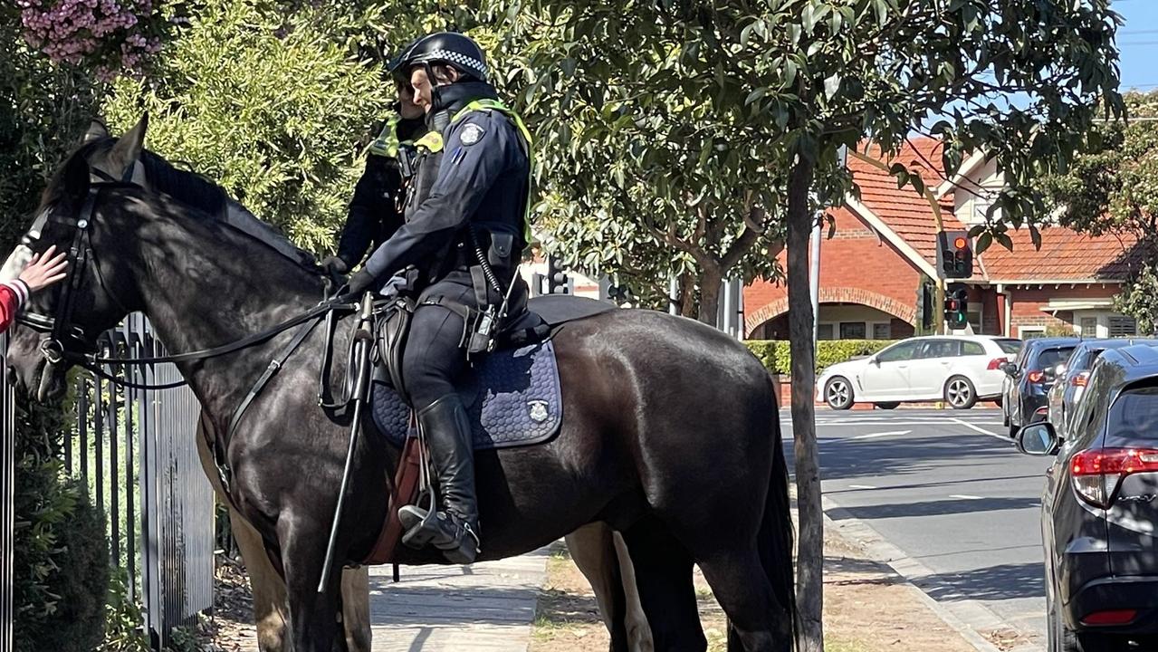 Victoria Police have increased patrols around Melbourne schools. Picture: Twitter/@gillianlant