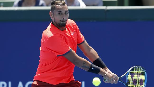 Nick Kyrgios wasn’t too worried about the new Australian Open balls. Picture: Getty Images 