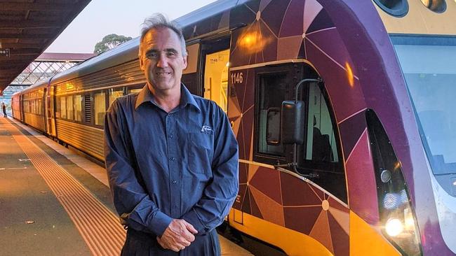 Bendigo V/Line train driver Peter Reeves at Bendigo station. Picture: Contributed