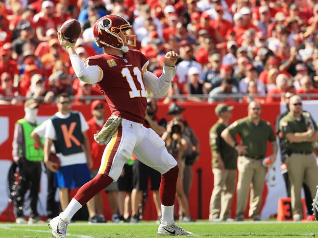 Washington QB Alex Smith #11 can expect plenty of pressure from the Texans pass rush this week. Picture: Getty Images