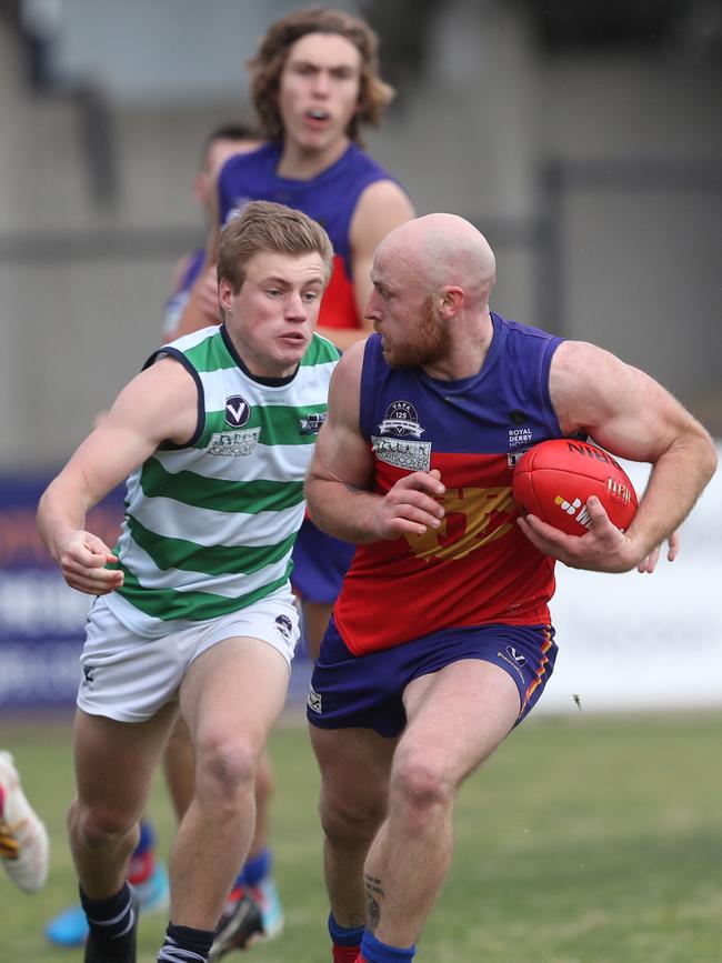 Rory Angiolella in action for Fitzroy during the VAFA (Premier C) GF.