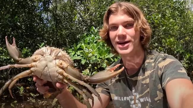 Miller Wilson is a young explorer who posts his adventures into Australian wildlife onto his YouTube channel. Picture: YouTube / Miller Wilson