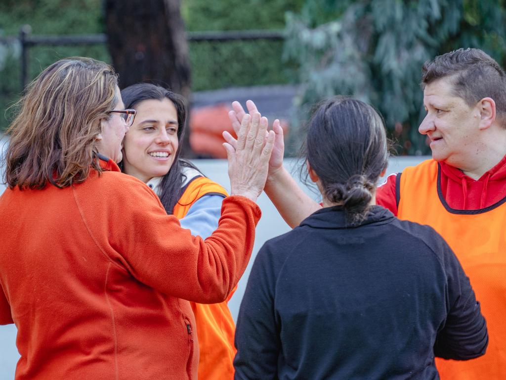 Chidiac volunteers with the North Melbourne Street Soccer program each week. Picture: Final Third Studios/The Big Issue