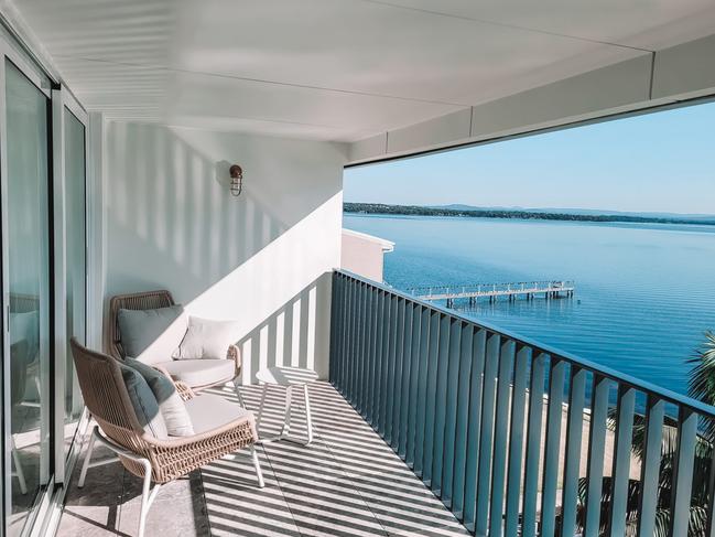 View from one of the rooms at the Beachcomber Hotel and Resort in Toukley.