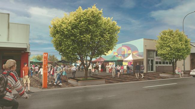 Artist's impressions of Wattle Range Council's plans for Millicent, town centre. Picture: WAX Design