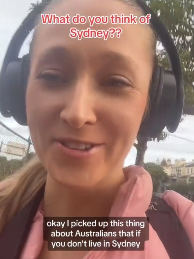 US expat Brooke Alison noticed the one thing Aussies who don’t live in Sydney tend to do. Picture: TikTok/brooke.alison.laven