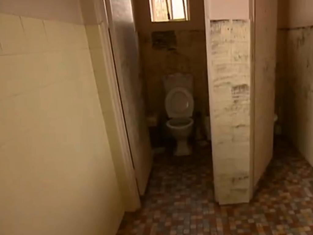 The toilet where the girl was attacked Kogarah attack. Picture: 7 News