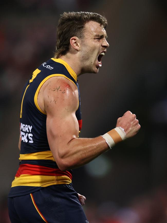 Riley Thilthorpe is back to full fitness. Picture: Jason McCawley/AFL Photos/via Getty Images.