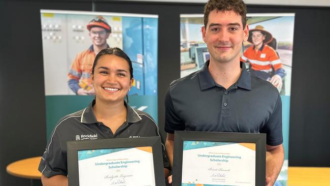 Wilmar Sugar and Renewables scholarship winners, Bridgette Layman and Brent Barnett.