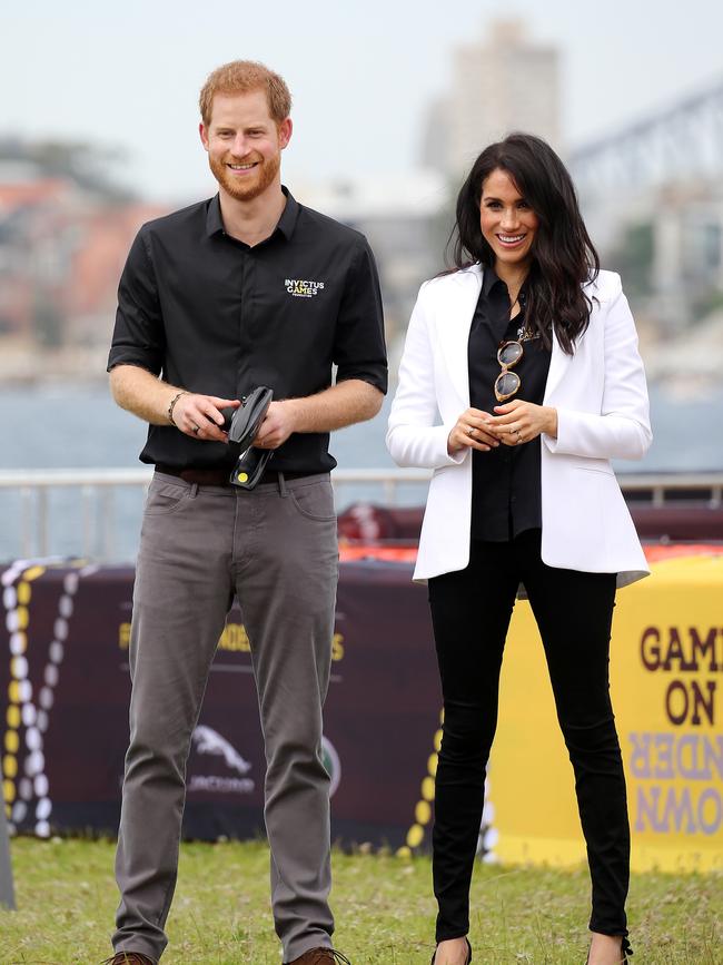 The happy pair at the Jaguar Land Rover Driving Challenge. Picture: Tim Hunter.