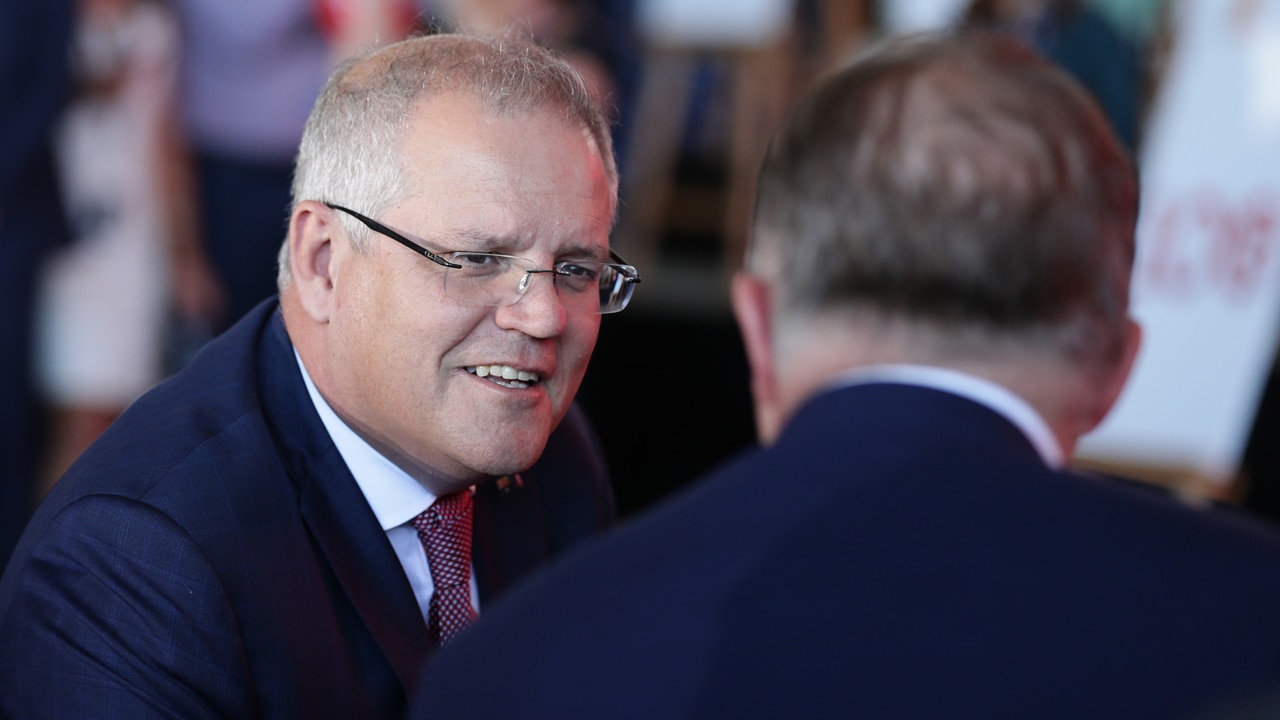 Morrison and Albanese suit up in similar outfits in Eden-Monaro