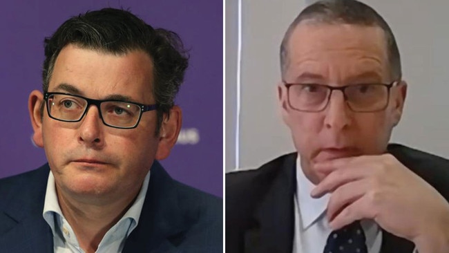 Victorian Premier Daniel Andrews, left, and his departmental secretary Chris Eccles, right. Pictures: News Corp/Supplied