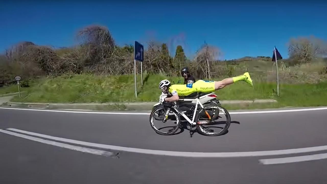 Cycling superman video, Michael Guerra move goes viral again | news.com ...