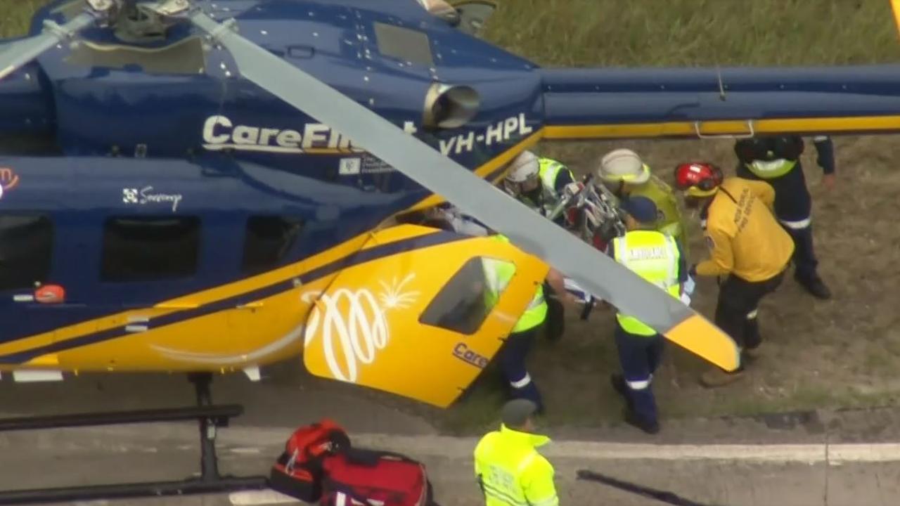 People injured in the crash have been taken to Westmead Hospital. Picture: 7 News