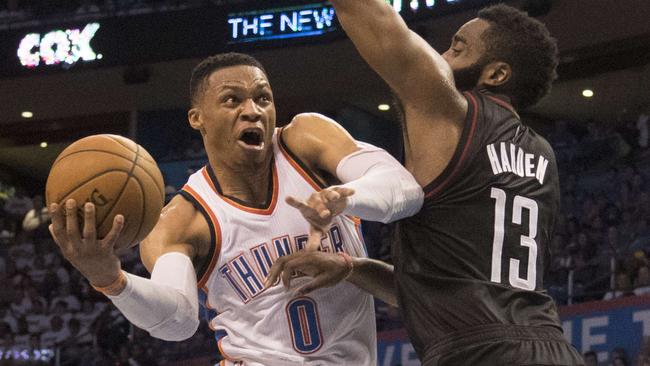 Russell Westbrook vs James Harden. Both are MVP candidates.
