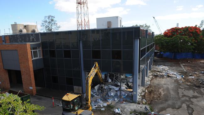 Demolition of the old ABC Buildings at Toowong. Picture: Patria Jannides